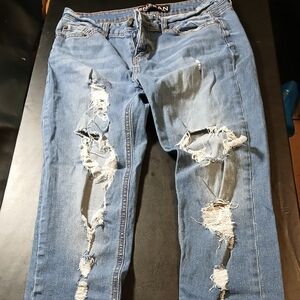 En Jean Denim Blue Distressed Size 29